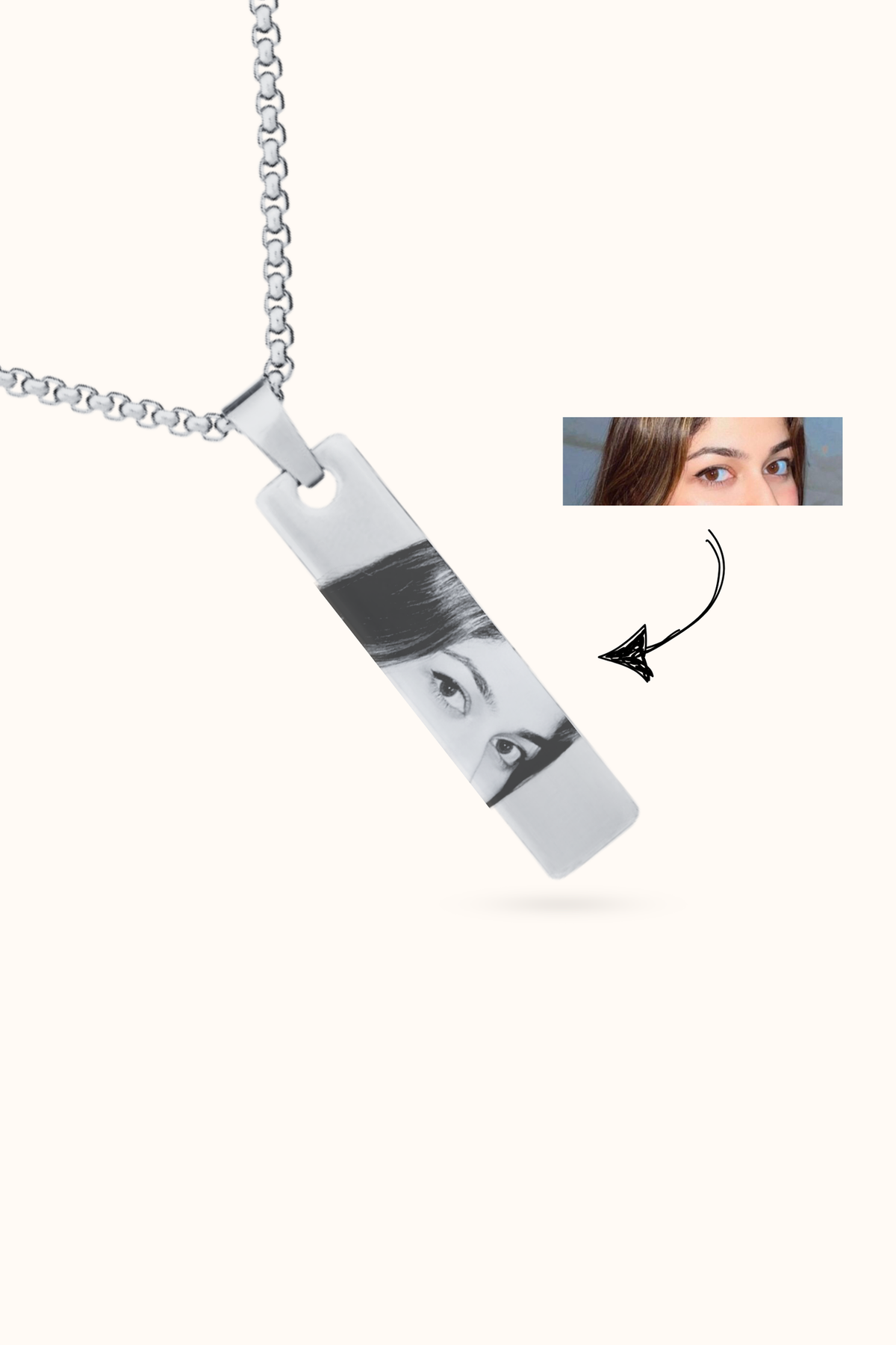 Eye Photo Necklace
